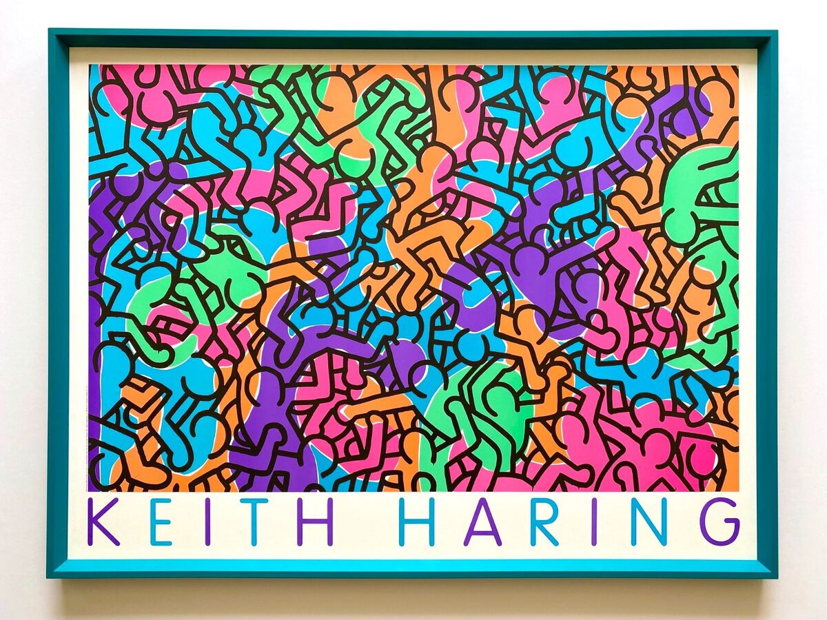 KEITH HARING RARE 1985 SILKSCREEN PRINT KEITH HARING RARE 1985 SILKSCREEN PRINT