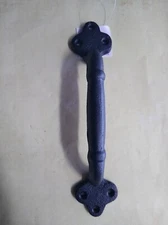 Black Rustic Appliance Cabinet Pull Barn Cast Iron Gate Grip Handle 8-5/8"