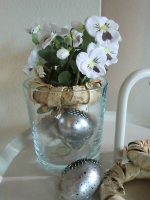 Hornveilchen knstlich Wei  2 Stk Bund  Seidenblumen  Frhlingsblumen |  eBay.de