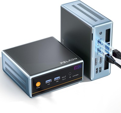 WO4 Mini PC, Ryzen 5 5500U, 16GB RAM, 512GB SSD, Win11 Pro - Gaming & Office