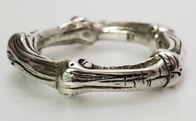 Tiffany & Co. Bamboo Band Ring Sterling Silver Size 5 w