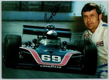 Vintage Oversized Indy 500 Postcard c1977 "Jerry Grant" 5 1/2" x 7 1/2" 
