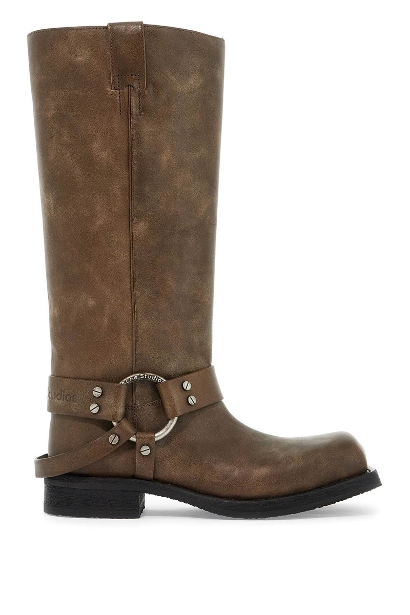 Acne Studios ハックル ティテル スクエア トゥ フツ AD0766 AEL Boots ACNE STUDIOS Woman Tg. 8 US AD0766 AEL Brown | eBay