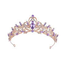 Purple crystal tiara, Birthday tiara, Wedding, Bridal, Prom tiara