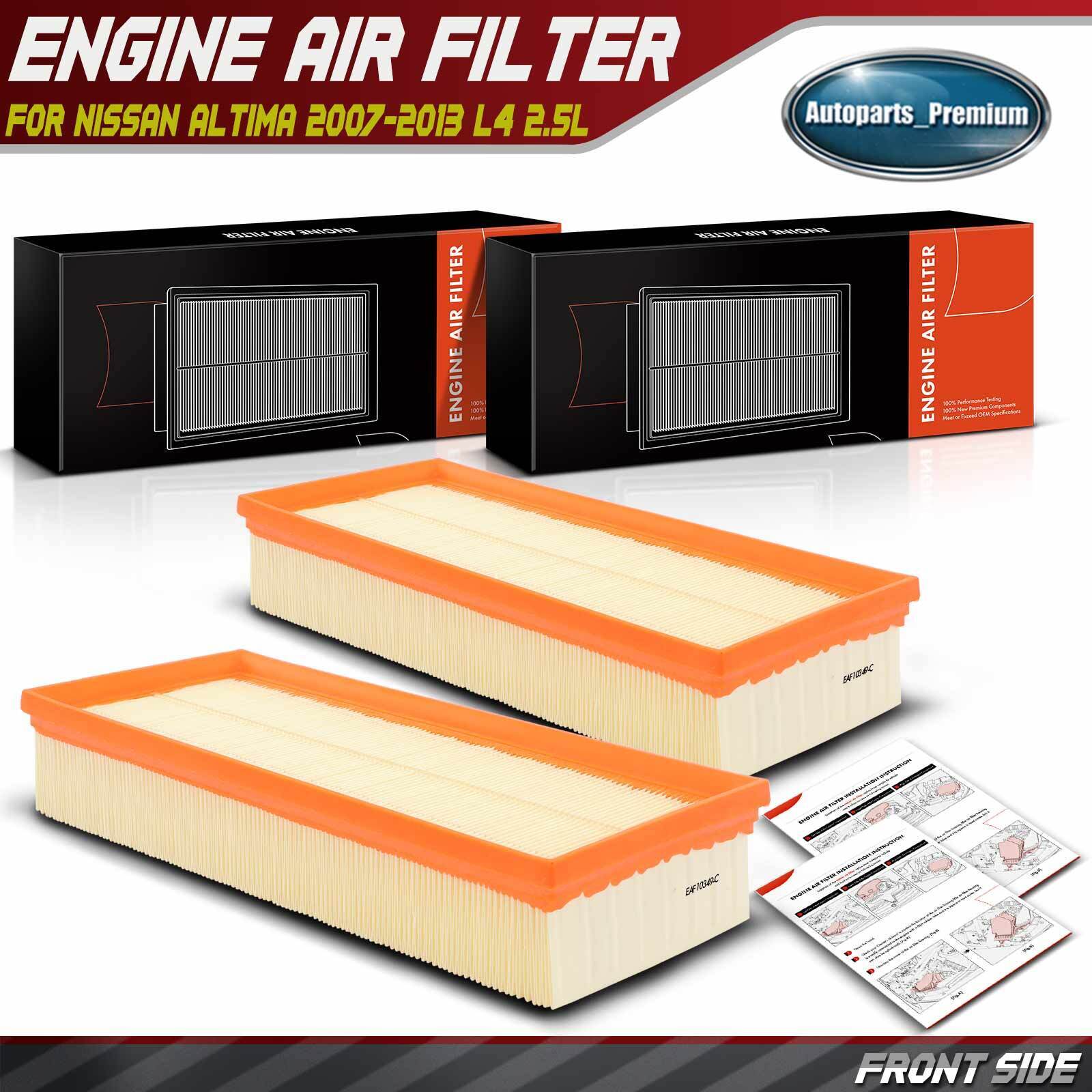 2x Engine Air Filter for Nissan Altima 2007 2008 2009 2010 2011 2012 2013 2.5L