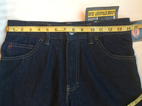DICKIES Boys JEANS Size: 14 New SHIP FREE Pants BLUE Straight Leg LOOSE Fit - Picture 6 of 12