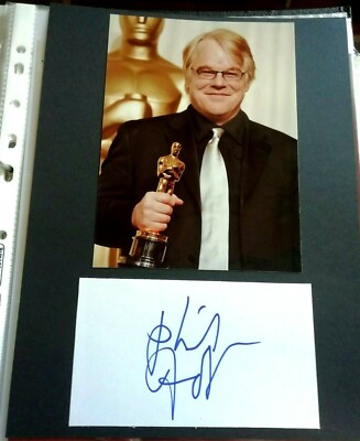 Philip Seymour Hoffman ( 2014) - Autogramm Original signed CAPOTE / Hunger Games