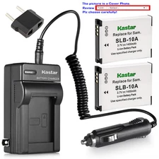 Kastar Battery AC Charger for Samsung SLB-10A & Samsung WB1100F WB2100 Camera