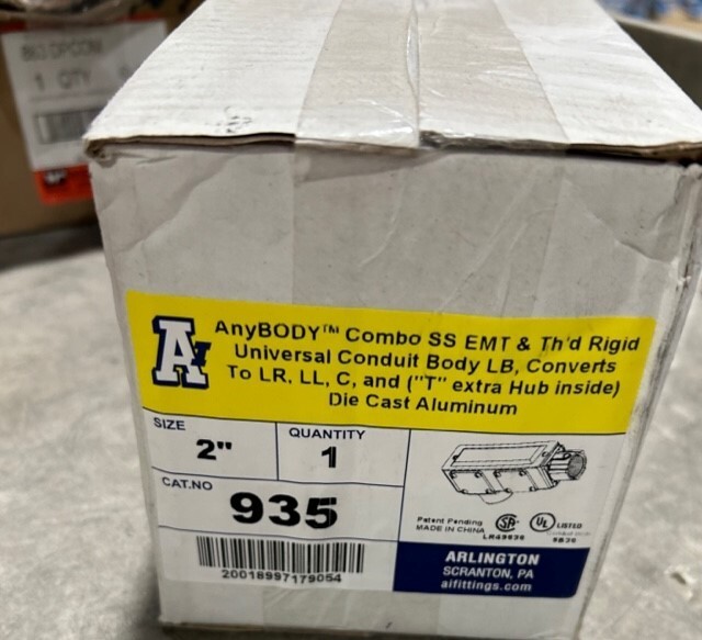 Arlington 935 2" AnyBODY Conduit Body 5in1 Combo LB,Converts to LR