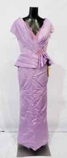 Lan Ting Womans Column Satin Mother of the Bride Dress Lavander Size 12 NWT
