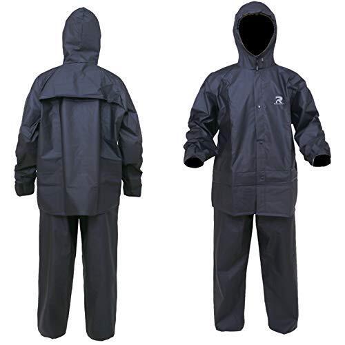 Rain Suit for Men Women Waterproof Ultra-Lite Rain Gear with 3X-Large Black - Picture 6 of 7