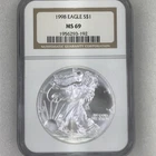 1998 US 1oz Silver Eagle NGC MS69
