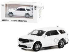 2022 DODGE DURANGO PURSUIT WHITE 1/64 DIECAST MODEL CAR BY GREENLIGHT 43003