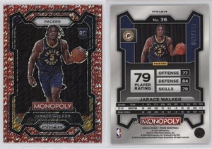 2023 Panini Prizm Monopoly Millionaire Red Shimmer /100 Jarace Walker Rookie RC