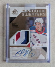 2018-19 UD SP Game Used BRETT HOWDEN Inked Rookie Sweaters RS-BH 11/49 Rangers