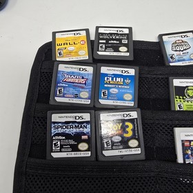Nintendo 3DS XL Blue Console 12 Games Case Charger Bundle Lot