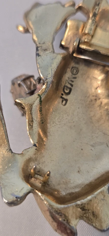 Vintage 1938 Coro Walt Disney Dumbo Circus Clown Fur Pin - Image 3 of 4