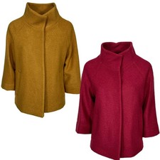 Chaqueta Hannah Mujer Gaia Lana Jersey - Sin Forro, 100% Lana - HECHA EN ITALIA
