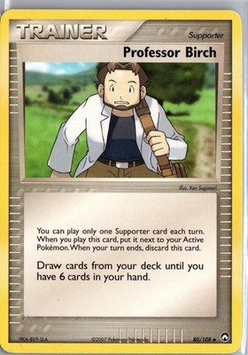 Professor Birch 80/108 Uncommon Power Keepers Pokemon Heavily Played
