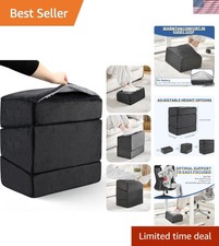 Non-Slip Adjustable Footrest for Office and Gaming Chairs - Black Design