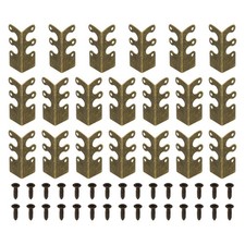 20 Pcs Baseboard Corner Protectors, Metal Edge Cover with Screws, Bronze