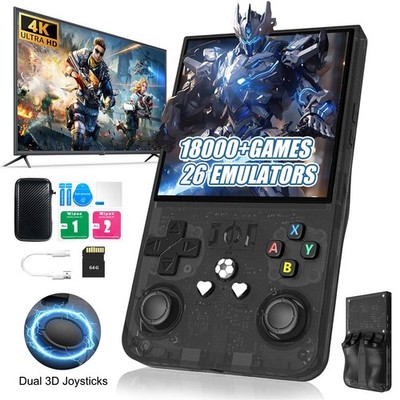 R36 MAX Retro Handheld Videospiel Konsole 18000 Spiele vorinstalliert 64GB