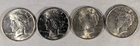 LOT OF 4 1922 P PEACE SILVER DOLLARS #11