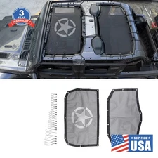 Front&Rear Sunshade Star Mesh Shade Top Cover Fit Jeep Wrangler JL 2018+ 4-Door
