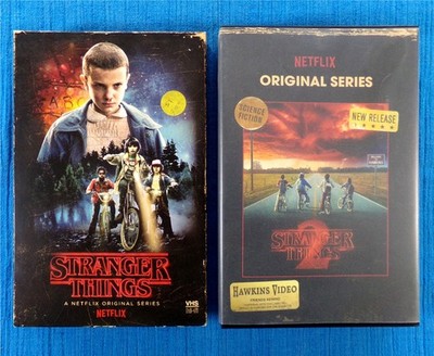 Stranger Things Seasons 1-2 Blu-Ray + DVD Sets VHS Boxes Netflix Original Series