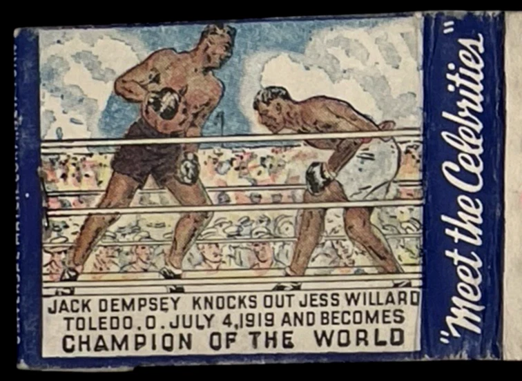 RARE FULL Vintage Matchbook BOXING LEGEND Jack Dempsey's Broadway NYC Restaurant - Image 4 of 4