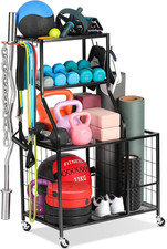 Weight Rack Home Gym Storage, Yoga Mat Storage Rack Workout Equipment Storage Ra