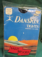 Vtg 1981 Danskin Nylon Tights Navy Blue Size C 5  8  -5'10" Style 69 Dance Ballet