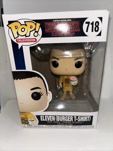 Funko Pop! Animation Vinyl Figure Stranger Things #718 Eleven Burger T shirt NIB