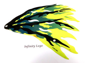 2 LEGO Yellowish Green Morro Dragon Wing with Streaks Left & Right Ninjago 70736