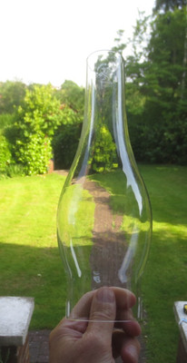 Original GRIFFIN BRAND Öllampe Schornstein oval Ausbuchtung Glasform 65 mm Monteurrand