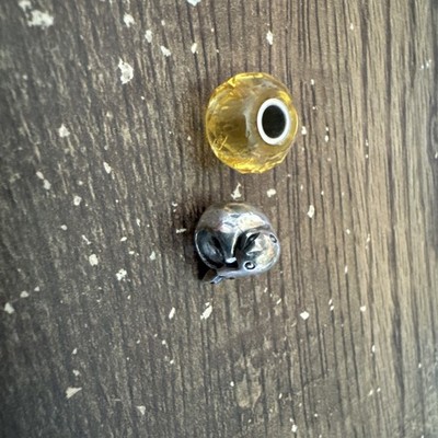 Trollbeads Sparrow  Retired Silver 925 Bead, 2 piece lot 