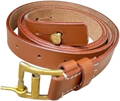 #ad Vintage Leather Rifle Sling: Wwii Italian Carcano 100% Brown $18.12