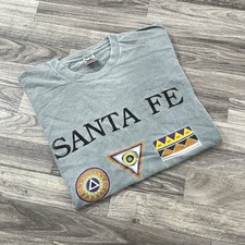 Vintage Santa Fe T-Shirt XL Gray Fruit of the Loom Made in USA 90s Southwestern