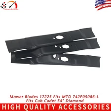 (3) New Mower Blades 17225 Fits MTD 742P05086-L Fits Cub Cadet 54" Diamond CH
