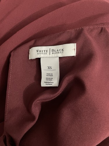 White House Black Market Deep Red Sleeveless Dressy Tank XS Office Chic - Picture 8 of 8