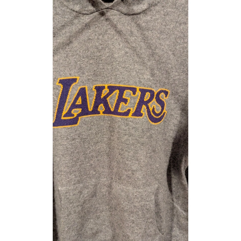 Hillflint Los Angeles Lakers Hoodie 100% Cashmere Gray Pullover Sweatshirt M - Image 3 of 4