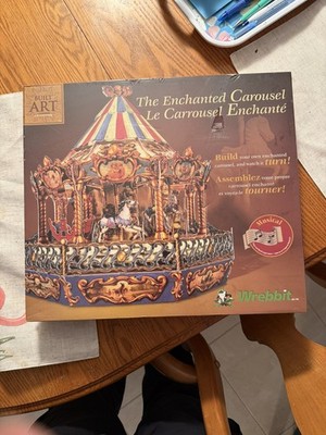 NEW Wrebbit The Enchanted Carousel - Built Art Collection - 3D Musical Craft Kit