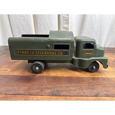 Vintage Structo Pressed Steel Telephone Company Service Truck Collectible Toy
