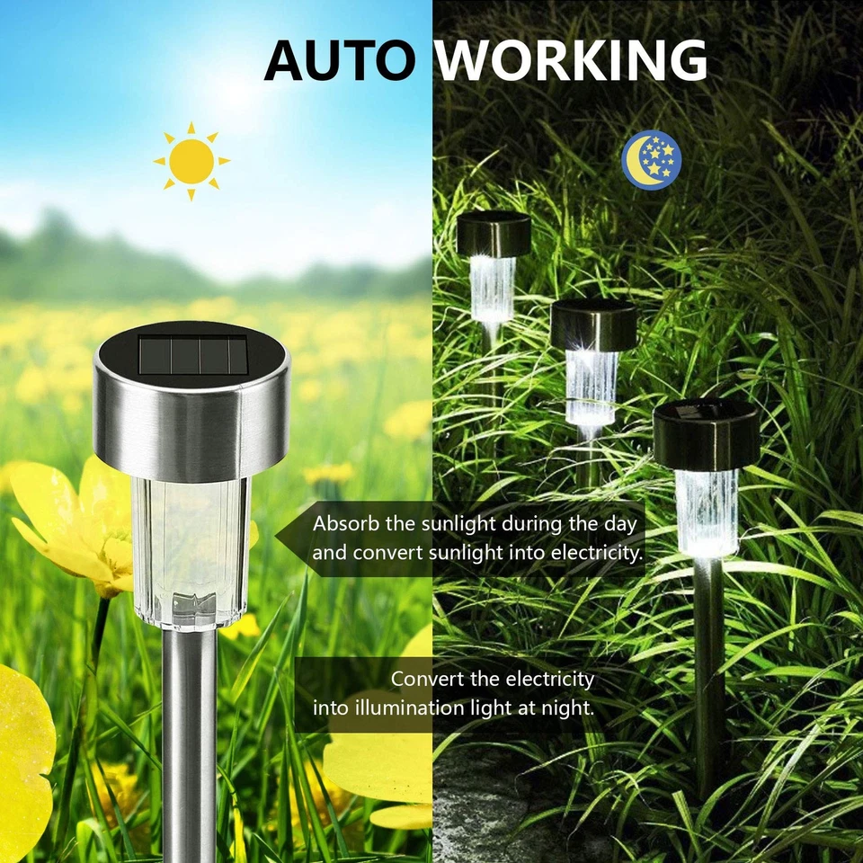 White Morning Stainless Steel Landscape Lighting for Outside Garden Sidewalk ... - Image 3 of 4