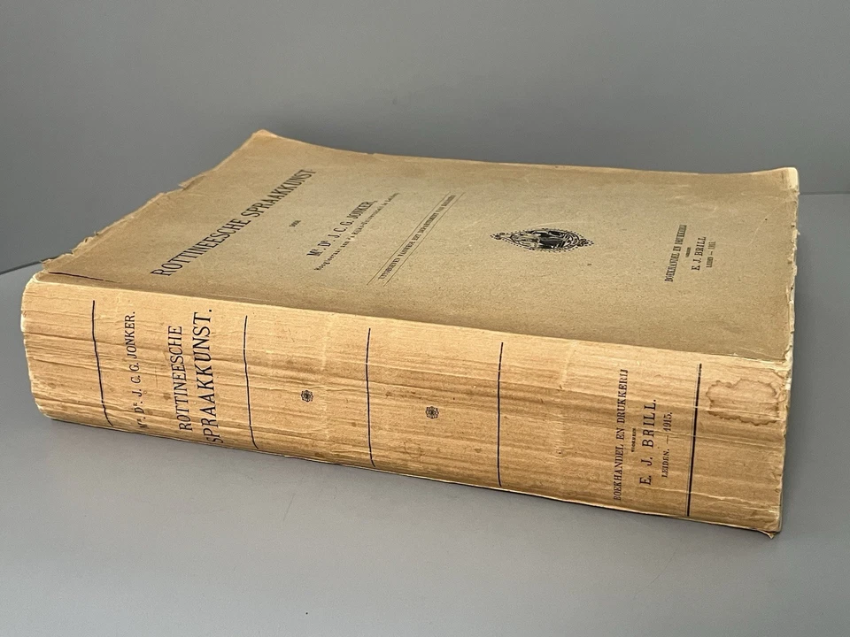 Rottineesche Spraakkunst - Jonker 1st Ed 1915 Rare Rotinese Language Roti- Dutch - Image 2 of 4