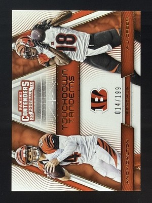 Andy Dalton A.J. Green 14/199 Gold Jersey Number Match 2016 Contenders Tandems