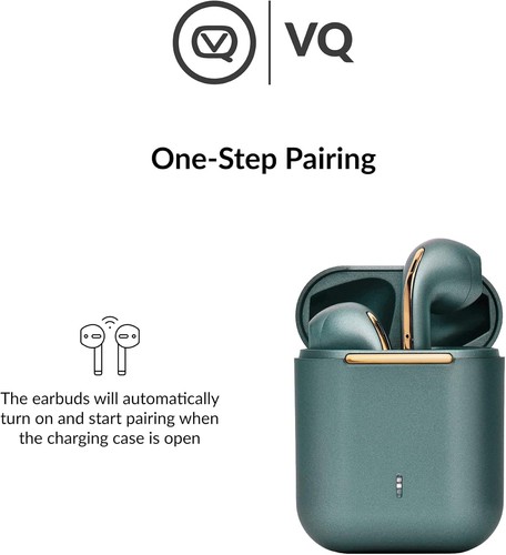 VQ Wren True Wireless Bluetooth Earbuds - Bluetooth 5.1 HD Sound Deep Green - Picture 4 of 6