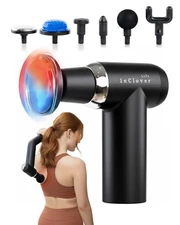 InClover Life Massage Gun with Detachable Extension Handle for Deep Tissue Mu...
