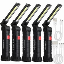 1/2/5x LED Work Light COB Inspection Lamp Magnetic Torch USB Rechargeable Car