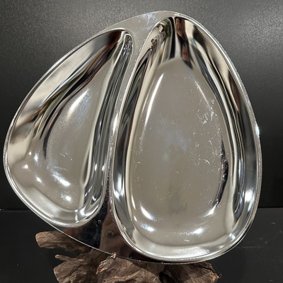 #ad #ad MILBERN DOUBLE TEAR DROP DISH in chromium no. 1230 $13.00